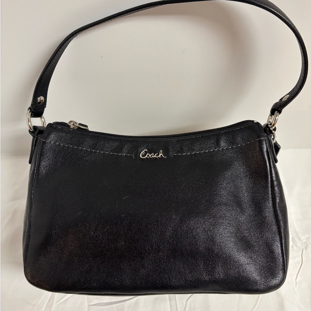 Coach Ashley Hobo Shoulder Black Leather Purse Bag Y2K